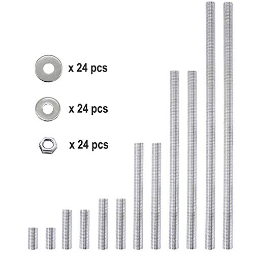 ECUDIS All Thread Pipe Lamp Rod, Lamp Repair Hardware Assortment