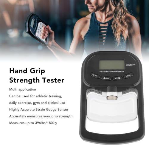 Digital Hand Grip Strength Tester, 180kg/396lb Capacity Black