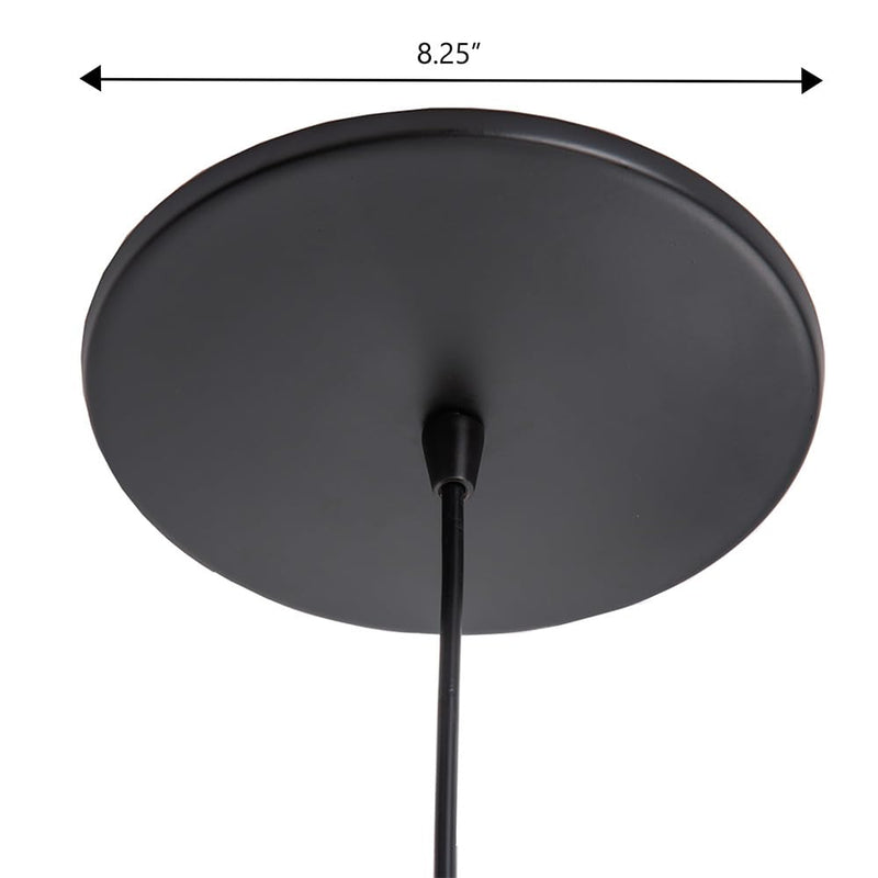 Worth Home Products The Original Instant Pendant Light | 6-Inch Recessed Can Screw-in Pendant Conversion Kit | Matte Black Pendant (Adapter Only – Bulb Not Included)