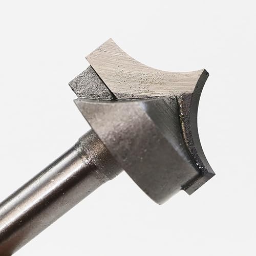 Point Cutting Roundover Router bit 1/2 inch Shank 2 inch Cutting Diameter Edging Cabinet Door Drawer Router bits Woodworking Carving milling Cutter 2in 1/2in