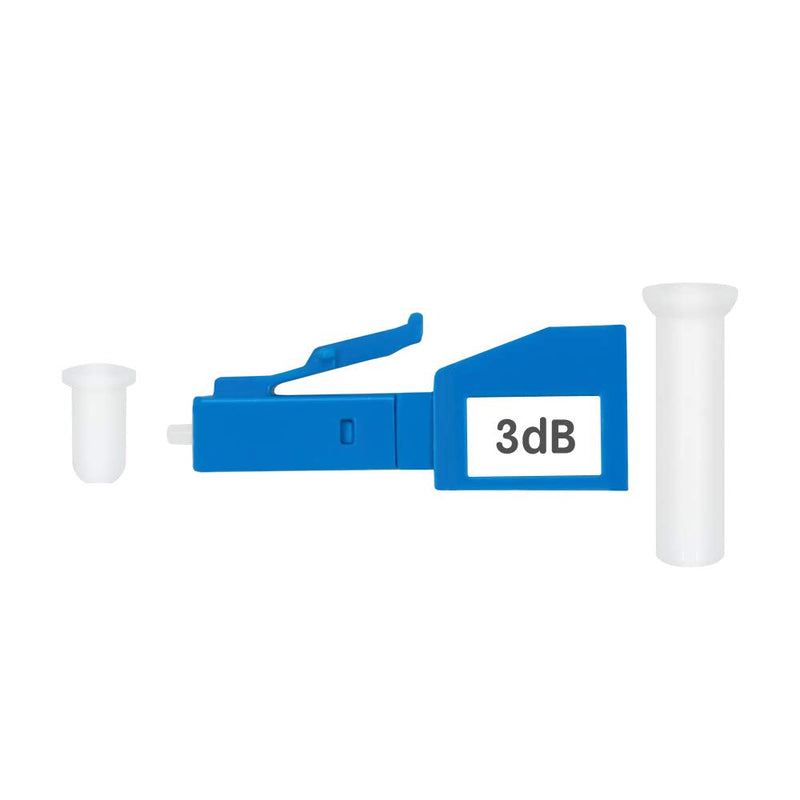 FLYPROFiber- 3dB LC Attenuator LC/UPC SM Single Mode Fixed Fiber Optic Attenuator, Male-Female, 10pack 3db/LC 10