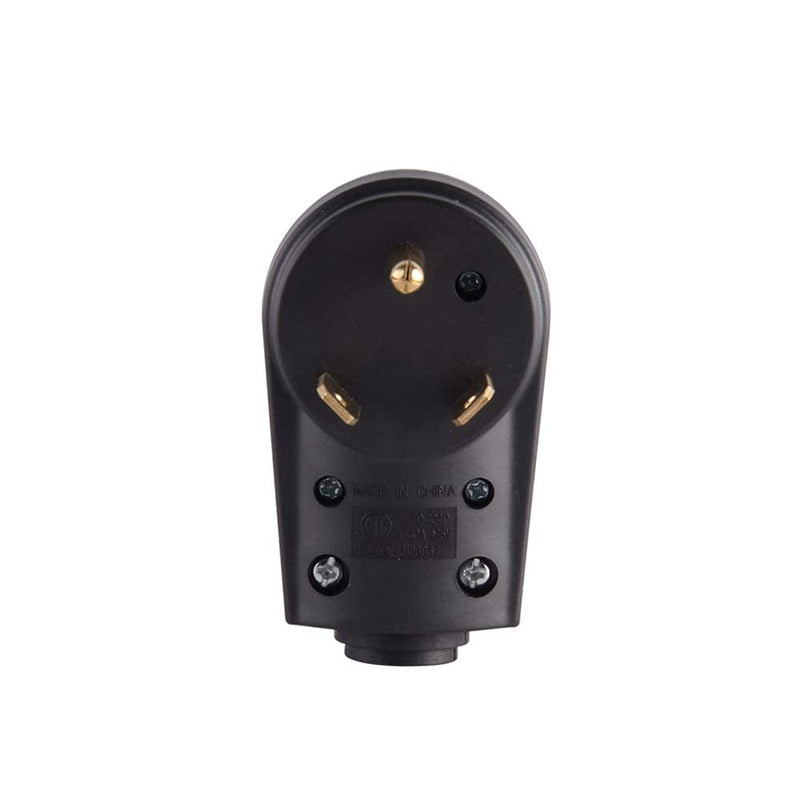Veepeak 30 Amp RV Plug Male Replacement TT-30P Heavy Duty 125V 30A Rated 3 Prong Electrical Power Connector Extension Cord End with Easy to Grip Handle 30M