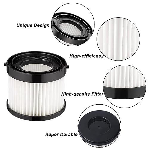 2 Pack 49-90-0160 HEPA Dry Vacuum Filter Compatible with Milwaukee 0882-20 M18, Fit for Milwaukee 49-90-1951 Compact Vacuum