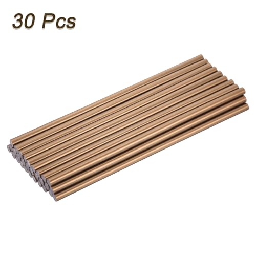 uxcell 30pcs Full Size Hot Glue Gun Sticks 8-inch x 0.27-inch High Sticky Small Hot Glue Sticks for Glue Gun, Bronze Gold 0.27 x 8 inch