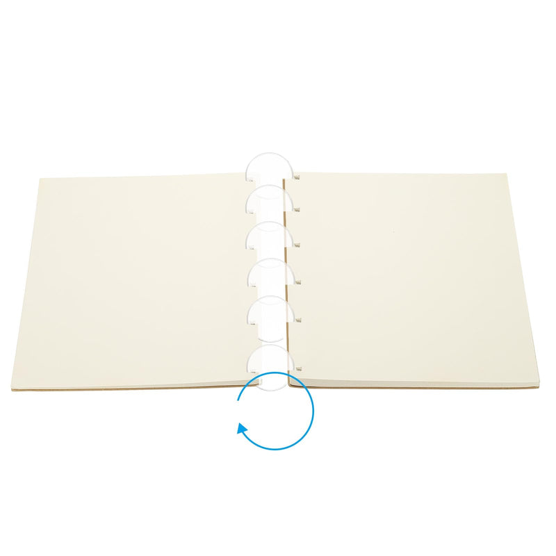 PATIKIL 2 Inch Plastic Book Binding Discs, 8 Pack Discbound Expansion Discs Round Binder Rings for DIY Notebook Planner, Clear Transparent