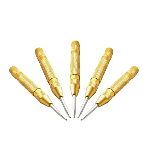 TMAX 5p 5" Premium Steel Spring Loaded Automatic Center Hole Punch Marker 5pc5"