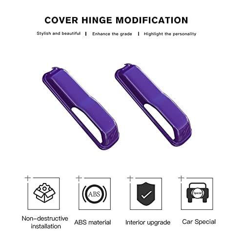 CheroCar JL JT Engine Hood Hinge Cover Decoration Cover Stickers Exterior Accessories for Jeep Wrangler JL 2018-2021, for 2020-2021Jeep Gladiator JT (Purple-B…) Purple-B…