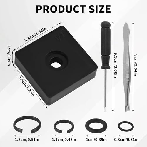 84pcs 3/8” & 1/2” Impact Retaining Ring Clip Friction Rings with O-Ring, Includes Anvil Installation Tool Screwdriver and Tweezers for Electric Pneumatic Impact Wrenches