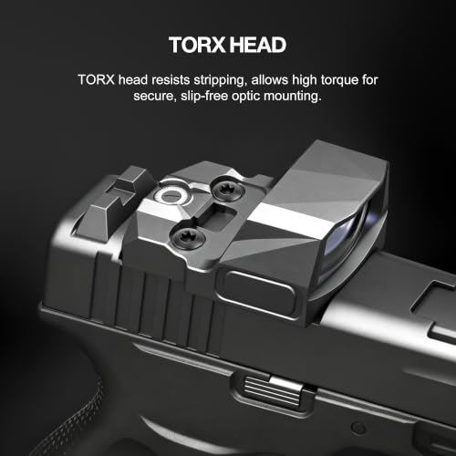 Red Dot Sight Screw Kit - 48 Pcs Multi-Size Mounting Hardware Set with M3, M4, #4-40, #6-32, #6-40, #6-48 Threads for Pistols & Optics | Pre-Coated with Blue Threadlocker | Includes T10 Torx Driver