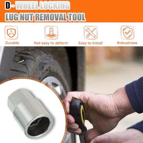 D-Wheel Locking Lug Nut Removal Tool