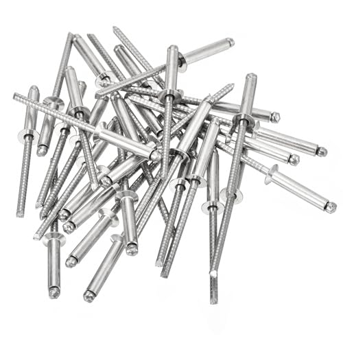 uxcell 100Pcs 1/8"x5/8" 304 Stainless Steel Countersunk Blind Rivet, Silver 1/8" x 5/8"