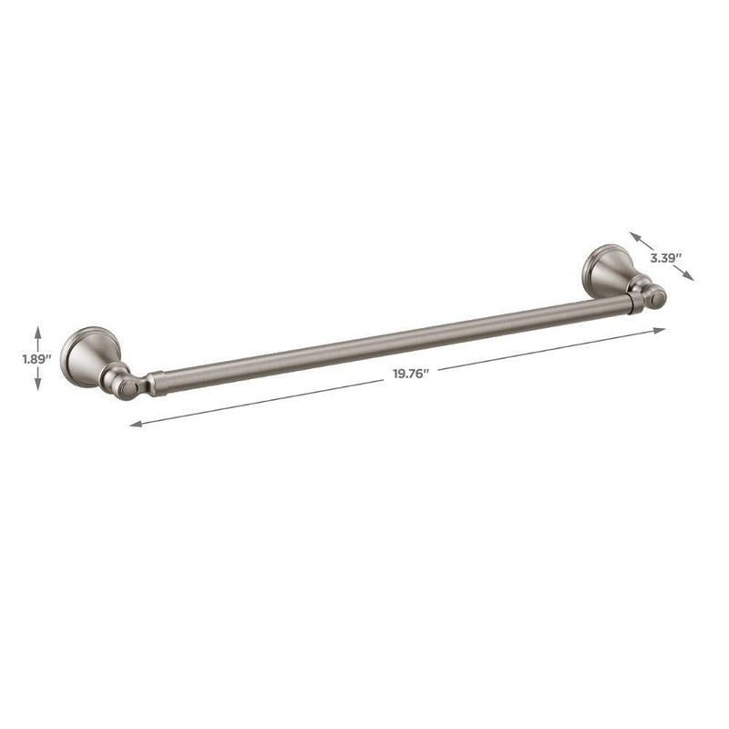 DELTA FAUCET Rubber Limited 73218-SS Woodhurst 18 in. Wall Mount Towel Bar Bath Hardware Accessory in Stainless Steel