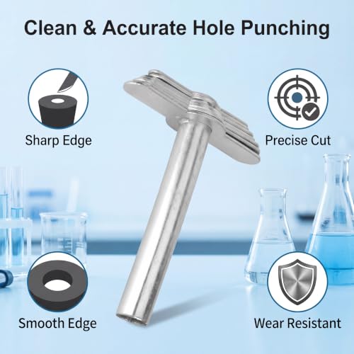 Manual Rubber Stopper Hole Puncher Laboratory Plug Drilling Perforator