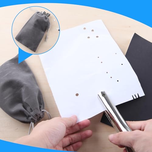 SPEEDWOX Deep Throat Hand Held 3mm Single Hole Punch Long Reach for Paper