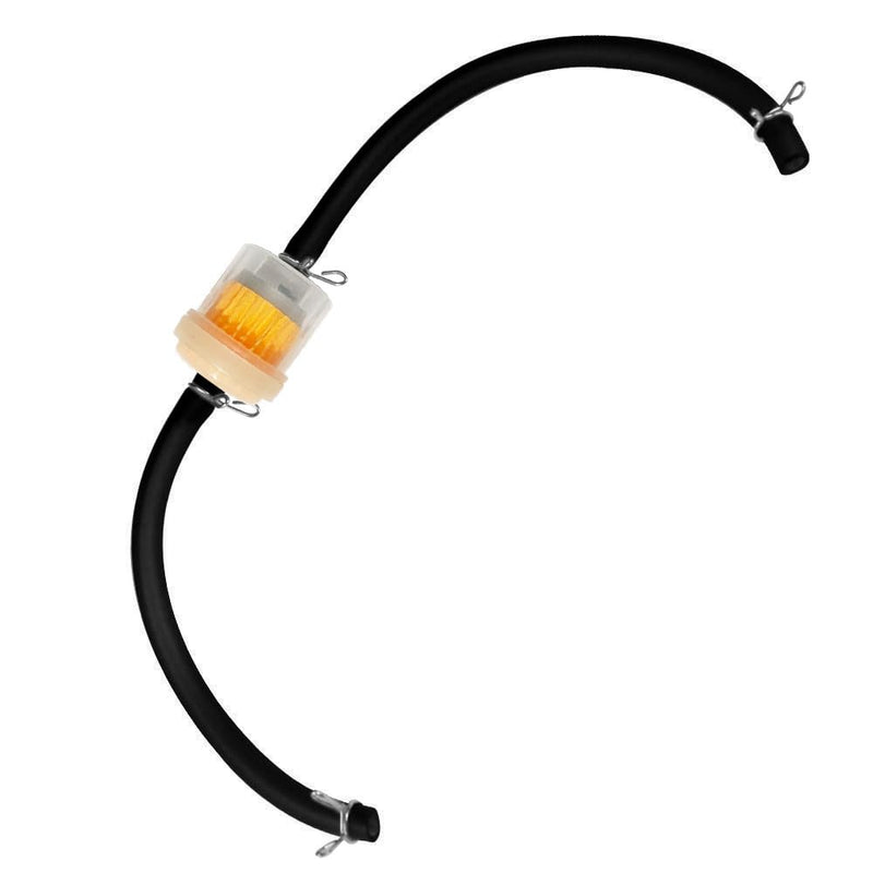 Gas Fuel Line Hose Clamps Fuel Filters with Inline Shut Off Valve Petcock Set for 50cc 70cc 90cc 110cc 125cc 150cc Taotao Coolster Apollo Baja ATV Four Wheeler Dirt Pit Bike (BLACK) Black