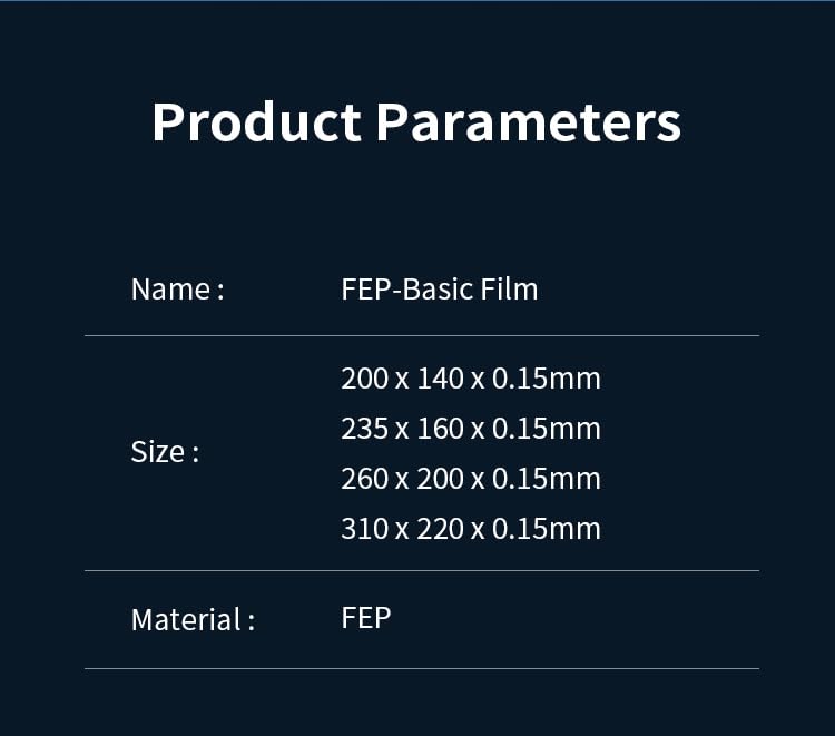 Creality FEP-Basic Film (260 x 200 x 0.15mm) 5PCS for Halot-One Plus, Halot-Play (Sonic Mighty 4K, Mono X, Mars 4 Max) 3D Printers Accessories, High Light Transmittance, Good Release Effect