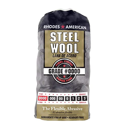 Homax 10120000 Steel Wool, 12 pad, Grade #0000, Rhodes American, Final Finish & Howard RF8 Products Restor-A-Finish, 8 oz, Walnut, 8 Fluid Ounces 0000- Super Fine Grade Wool + Restor, Walnut