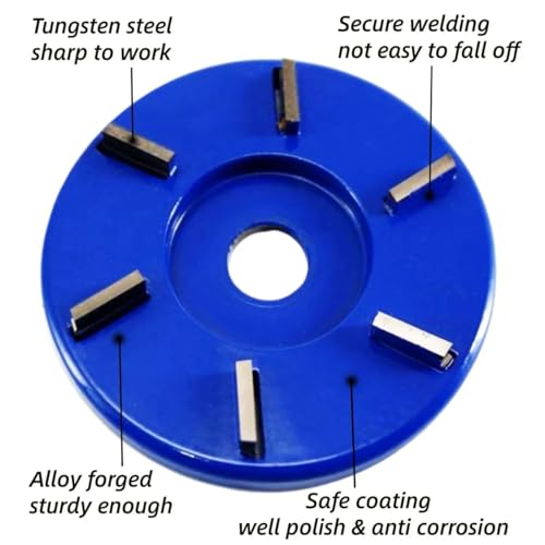 Flat Blade 6 Teeth Chainsaw Mill Cutter Woodworking Blade Tools 90mm Stump Remover Angle Grinder Wood Carving Disc Flat