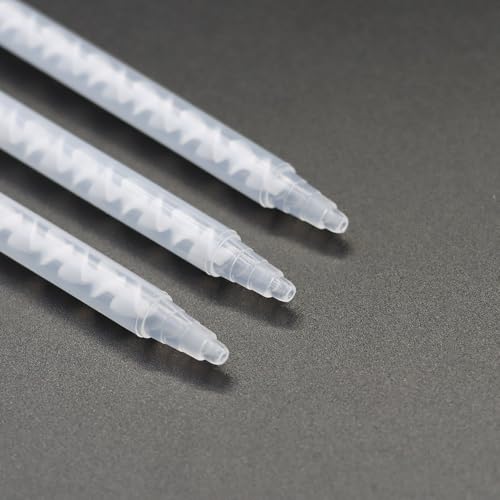 50PCS Epoxy Mixing Nozzle, Static Mixing Nozzle Adhesive Cartridge Tip Mixing Nozzle, 4.06 inches 50 ml Glue Gun Box Glue Gun Applicator (1:1/2:1 Ratio) MA5.4-17S