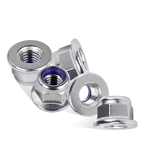 M10-1.5 Hex Flange Nylon Insert Lock Nuts 25pcs HS/LM-04 M10-1.5