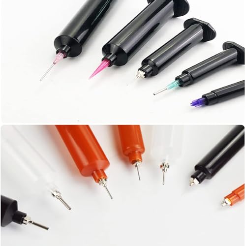 Auniwaig Air Distribution Tube, Adhesive Syringes Tube Sleeve, Glue Liquid Cartridge Dispensing Syringe Barrel, 5cc Plastic Syringe Dispensing, with Piston, Transparent, 5 Pcs 5cc;5pcs