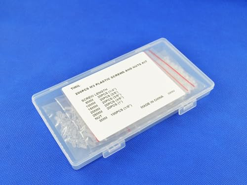200 pcs Acrylic Screws and Nuts M3 Kit Metric Diameter 3mm