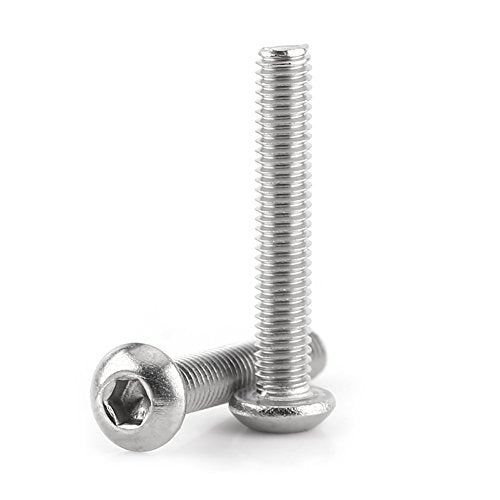 M3 Hex Socket Button Head Screws, Stainless Steel Assortment Kit with Locknuts for DIY Repair 304 Stainless Steel 5mm to 20mm 280 Pieces Storage Box