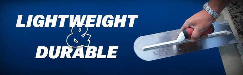 MARSHALLTOWN Rounded Front Finishing Trowel, 20 x 4 Inch Steel Blade, Assembled in USA, MXS20RED 20Inch