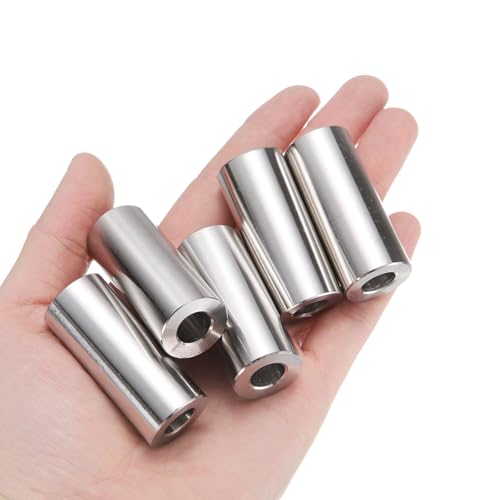 uxcell 10pcs Stainless Steel Spacer 3/8" Bore x 3/4" OD x 1-3/4" Length Screw Bushing Plain Finish Round Metal Spacer for M10 Screws Bolts and Rods 3/8" x 3/4" x 1-3/4"