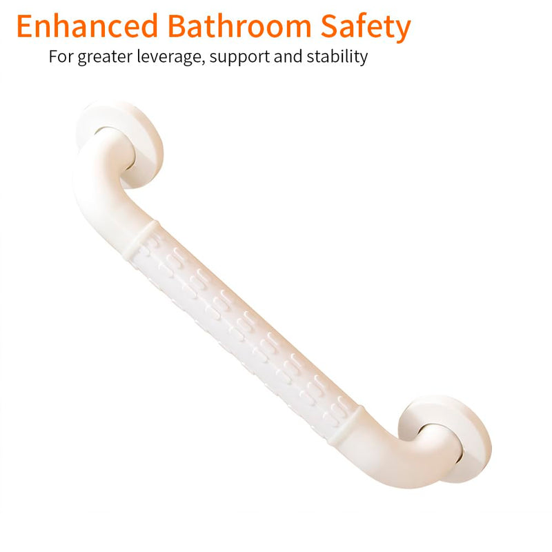 Non-Slip handrails, Stainless Steel Shower Safety Handles, Suitable for bathrooms, Elderly, Handicapped, Handicapped, and Pregnant Women (White, 23.6 1.4in) White 23.6*1.4in