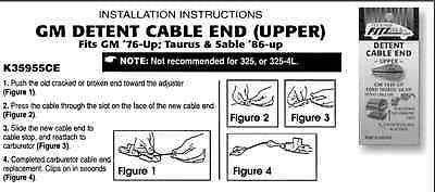 Detent Kickdown Cable Upper End Repair Clip, K35955CE