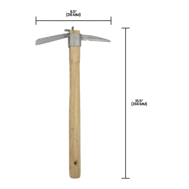 Zenport J606 Planting Hoe, 2.5-Inch Wide Stainless Steel Blade, 3-Inch Pick 1