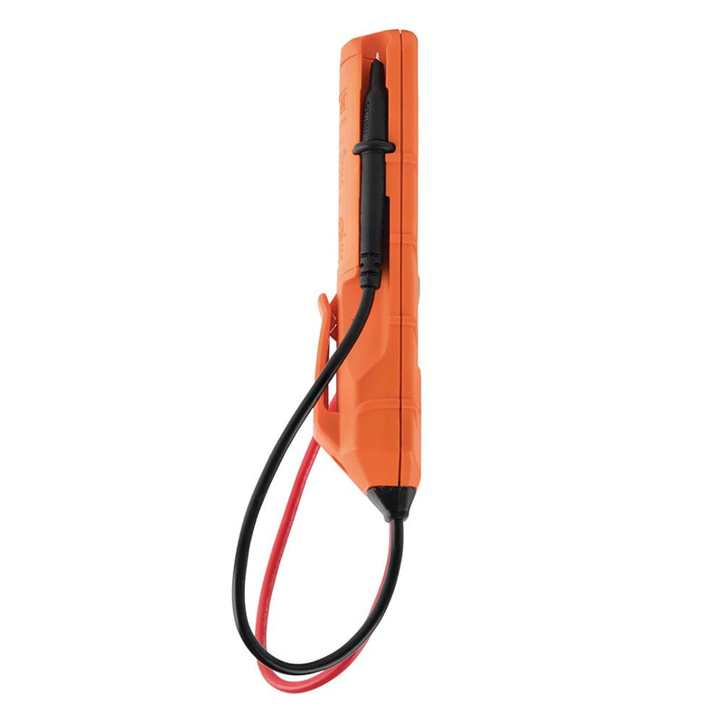 Klein Tools ET40 Digital AC/DC Voltage Tester, 12-240V AC, 1.5-24V DC, LED Illumination, DC Polarity, Auto Off, CAT III 250V-Class 2- Double Insulation, IP41 Dust and Water Resistant 12/240 V