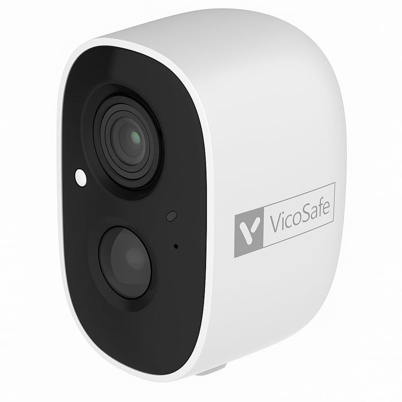 VicoHome CG6 Outdoor Security Camera Wireless, 2K Color Night Vision, AI Motion Detection, 2-Way Talk, Battery-Powered WiFi, IP65 Weatherproof, Spotlight Siren Alarm, Free Cloud/SD Storage White