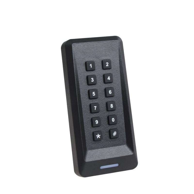 RFID Card Fob Door Access Control Keypad Reader 125KHz Wiegand 26/34 Bit Black Color Slim Keypad