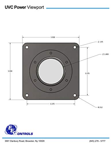 UV Inspection Viewport - Sight Glass for UVC Installations, HVAC Duct Mounted Viewport Sight Glass - Ultra Violet Lamp Installation Viewport 1