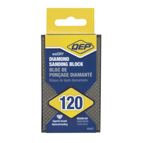 QEP 120 Medium Grit Diamond Sanding Block Black