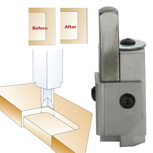Whiteside 9600 Square Corner Chisel: 3/8 Inch Square Hardened Steel Cutting Blade