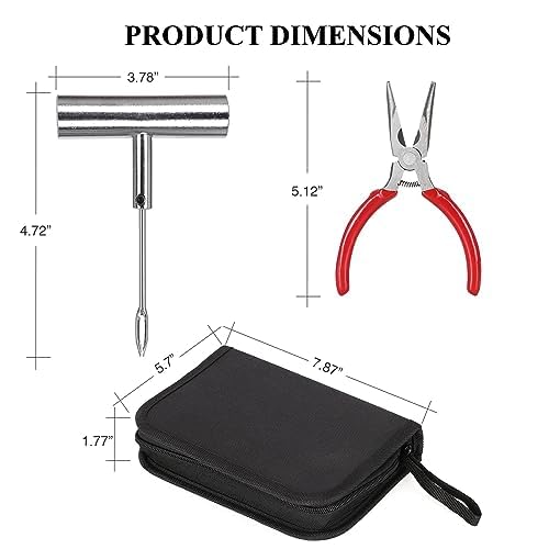 61Pcs Tire Repair Kit, Wheels Quick Seal, Universal Tire Repair Tools for Tire Repair for Car Truck Tractor Trailer Motorcycle 61pcs