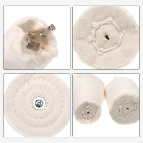 19 Pcs Buffing Wheel for Drill, Polishing Wheel Kit with 6 Pcs