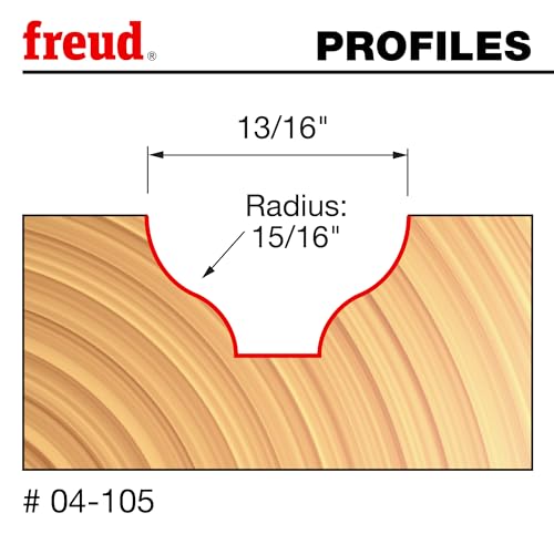 Freud 99-004: 15/64" Radius Standard Ogee Groove Bit with 1/2" Shank