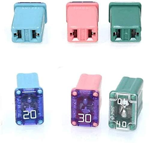 50 pc Automotive MCASE Mini Box Shaped Cartridge Fuse Kit multicolored 50 Pcs