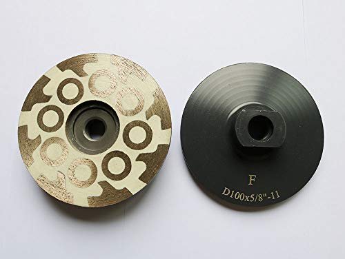 JDK 4 Inch Diamond Resin Filled Cup Wheel Grinding Wheel with Thread 5/8“-11 for Granite Stone and Tiles (Fine) Fine