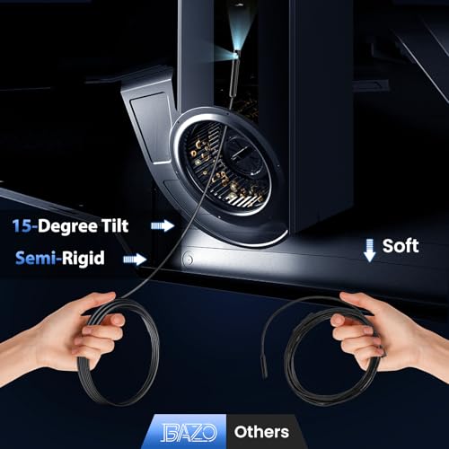 BAZO Endoscope Camera with Light –1920P HD Borescope with 8 Adjustable LEDs 1