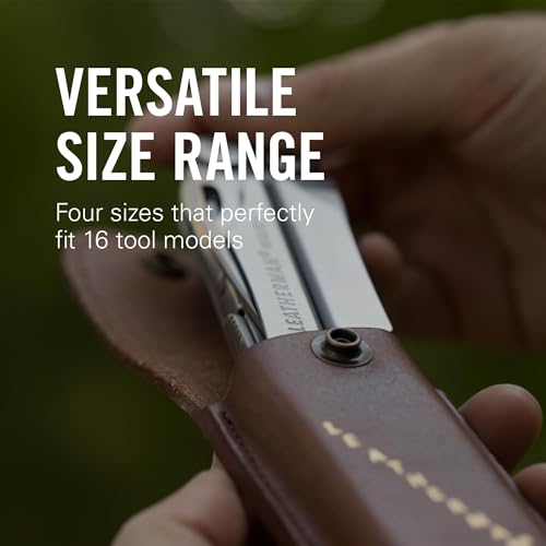LEATHERMAN Heritage Leather Snap Sheath for Multi-Tools, Brown, Medium