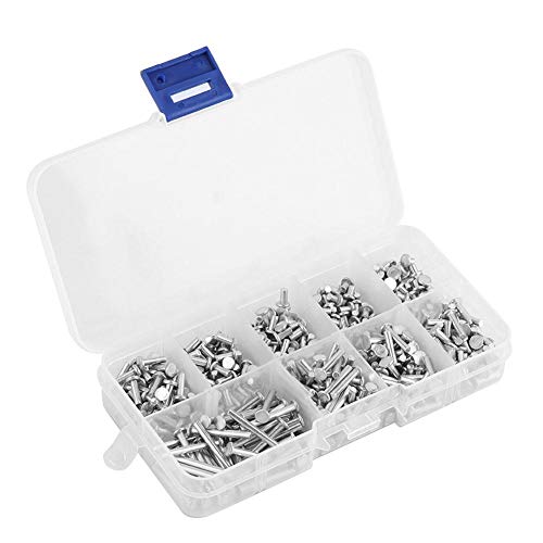 Solid Aluminum Rivet, 450pcs M2.5 Flat Head Aluminum Rivets M2.5 Aluminum Rivet Flat Head Solid Rivet 3mm-20mm Length Flat Head Solid Rivet
