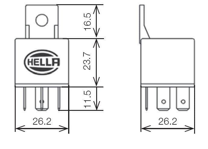 HELLA 933332181 12V/40 Amp SPDT Mini ISO Relay with Bracket