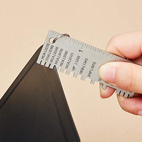Weewooday 12 Pcs Metal Thickness Gauge Tool Welding Stainless Steel Sheet Square
