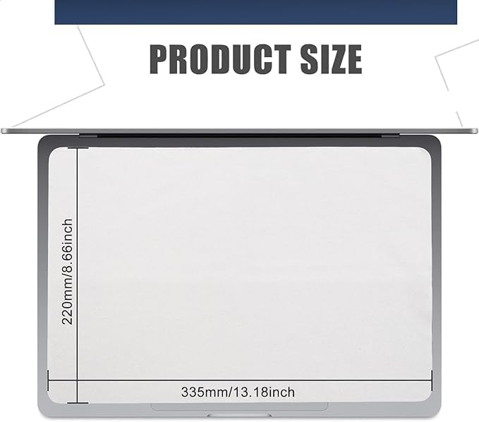 3 Pack Microfiber Liner Cleaning Cloth 15" 16" MacBook Air 15.3/MacBook Pro 15 /MacBook Pro 16 inch Screen Keyboard Imprint Protection, Keyboard Protector for MacBook Air/Pro 15"/Pro 16-Grey
