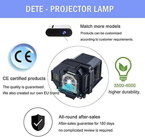 For ELPLP97 ELPLP96 V13H010L97 Replacement Projector Bulb for Epson EX9240 EX3280 EX7280 EX5280 EX9230 PowerLite HC880 982W 2250 2200 1080 VS260 EB-U50 TW5700 FH52 FH06 W51 W50 X50 X49 W49 Lamp 220 Watts